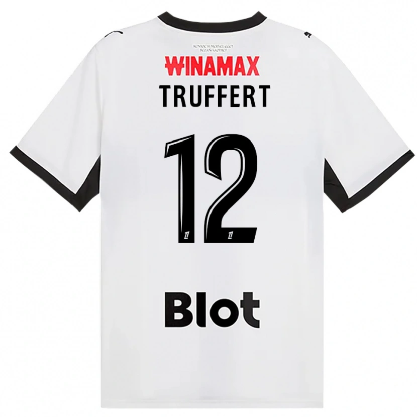 Danxen Kinder Florian Truffert #12 Schwarz Weiß Rot Auswärtstrikot Trikot 2026/27 T-Shirt