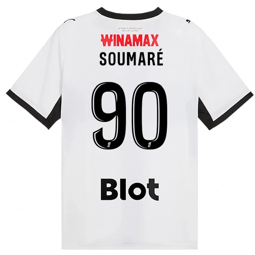 Danxen Kinder Issa Soumaré #90 Schwarz Weiß Rot Auswärtstrikot Trikot 2026/27 T-Shirt