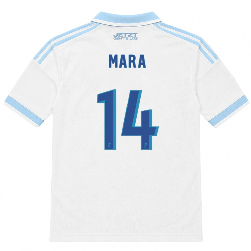 Danxen Kinder Sékou Mara #14 Hellblau Weiß Rot Auswärtstrikot Trikot 2026/27 T-Shirt