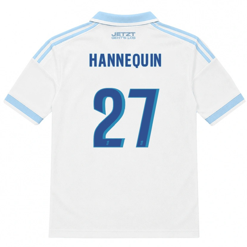 Danxen Kinder Laurine Hannequin #27 Hellblau Weiß Rot Auswärtstrikot Trikot 2026/27 T-Shirt