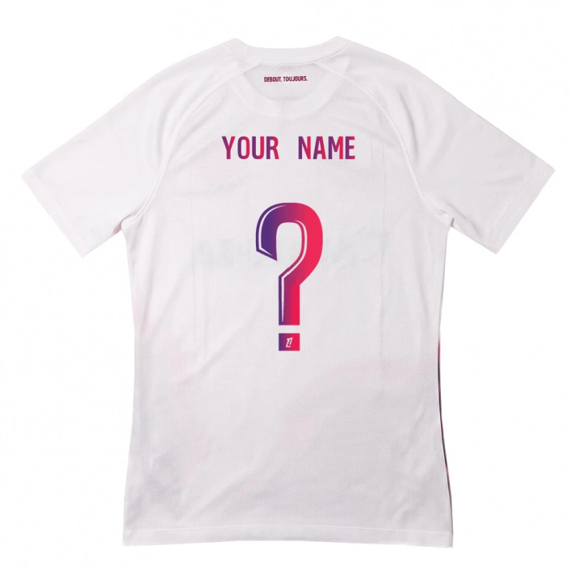 Danxen Kinder Ihren Namen #0 Weiß Pink Lila Auswärtstrikot Trikot 2026/27 T-Shirt