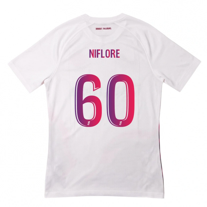 Danxen Kinder Mathys Niflore #60 Weiß Pink Lila Auswärtstrikot Trikot 2026/27 T-Shirt