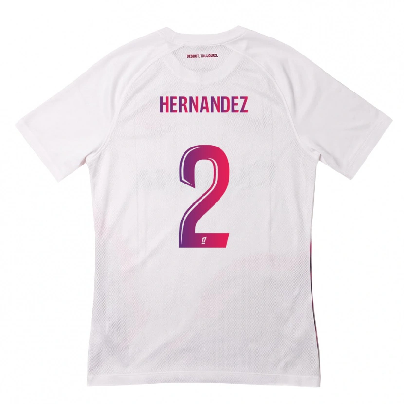 Danxen Kinder Lucie Hernandez #2 Weiß Pink Lila Auswärtstrikot Trikot 2026/27 T-Shirt