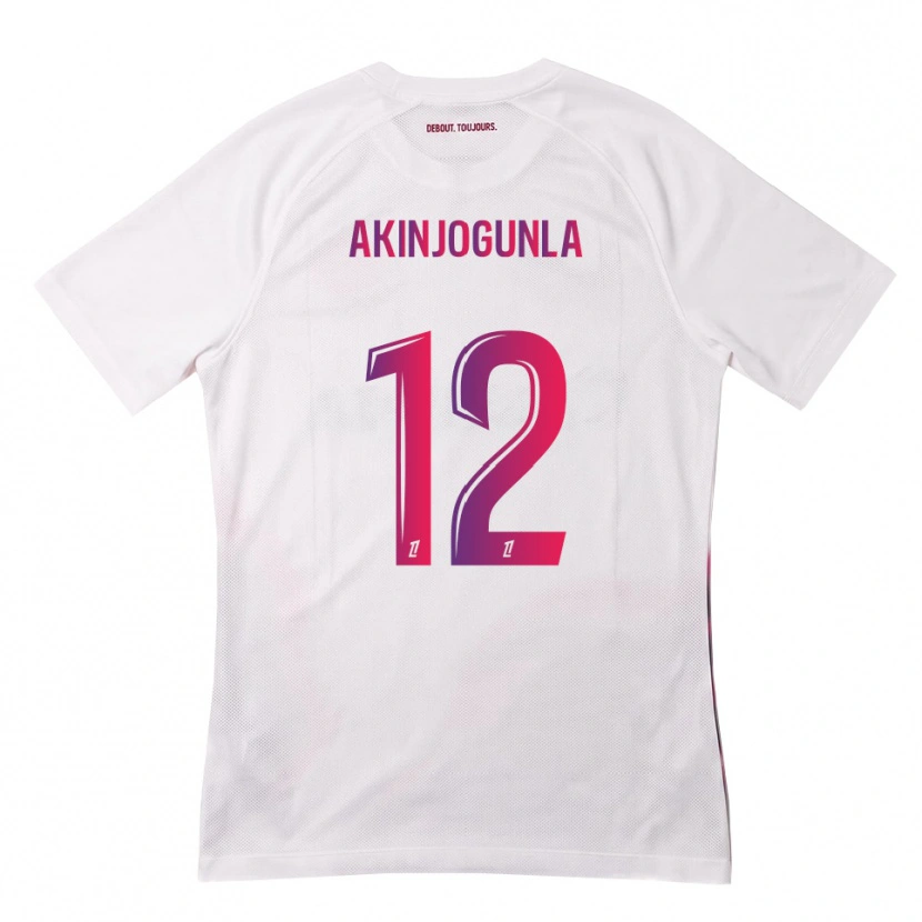 Danxen Kinder Michaël Akinjogunla #12 Weiß Pink Lila Auswärtstrikot Trikot 2026/27 T-Shirt