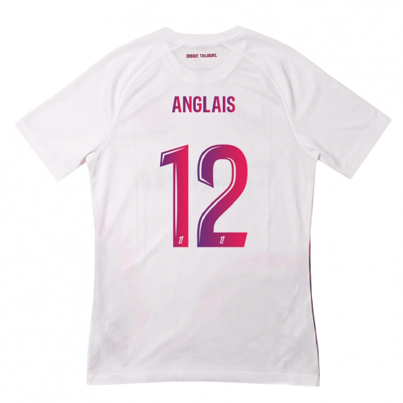 Danxen Kinder Anaëlle Anglais #12 Weiß Pink Lila Auswärtstrikot Trikot 2026/27 T-Shirt