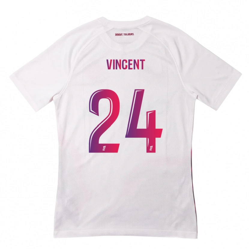 Danxen Kinder Magalie Vincent #24 Weiß Pink Lila Auswärtstrikot Trikot 2026/27 T-Shirt