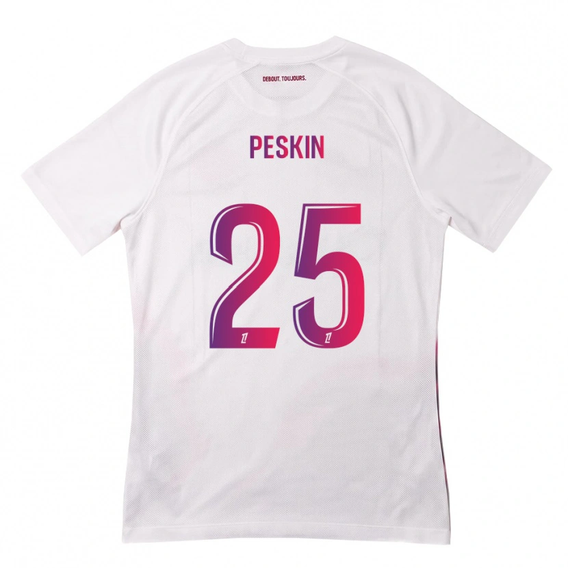 Danxen Kinder Kelso Peskin #25 Weiß Pink Lila Auswärtstrikot Trikot 2026/27 T-Shirt
