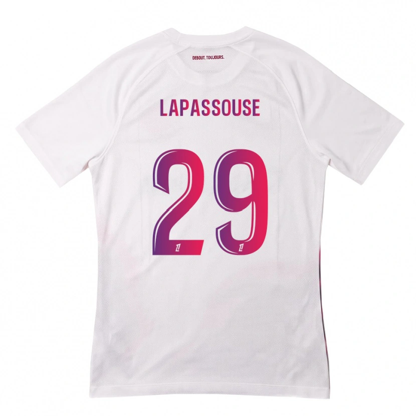 Danxen Kinder Louna Lapassouse #29 Weiß Pink Lila Auswärtstrikot Trikot 2026/27 T-Shirt