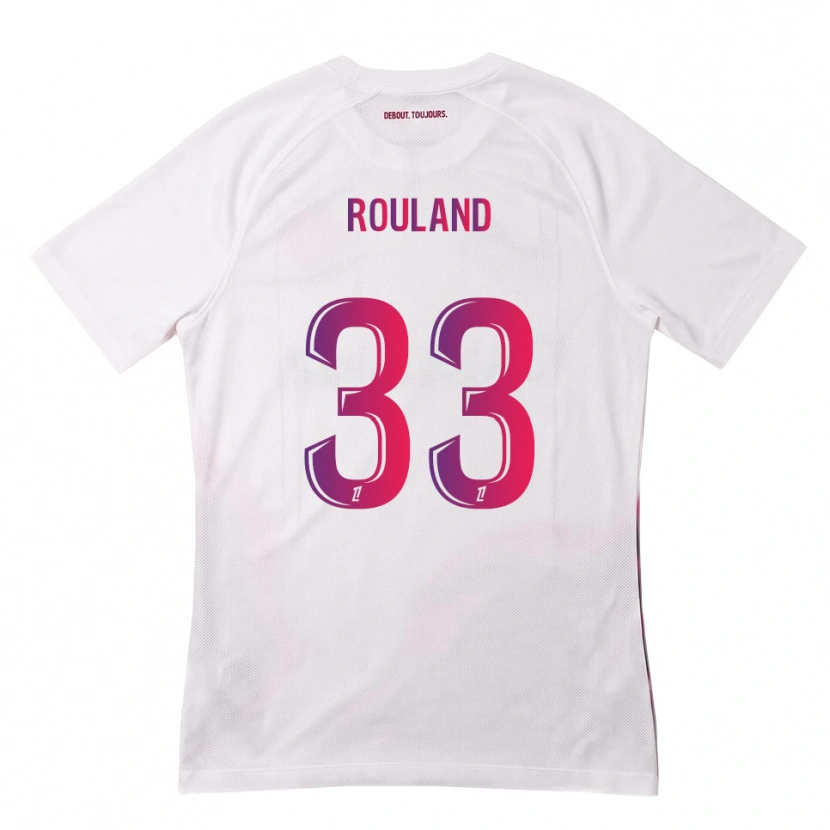 Danxen Kinder Prune Rouland #33 Weiß Pink Lila Auswärtstrikot Trikot 2026/27 T-Shirt