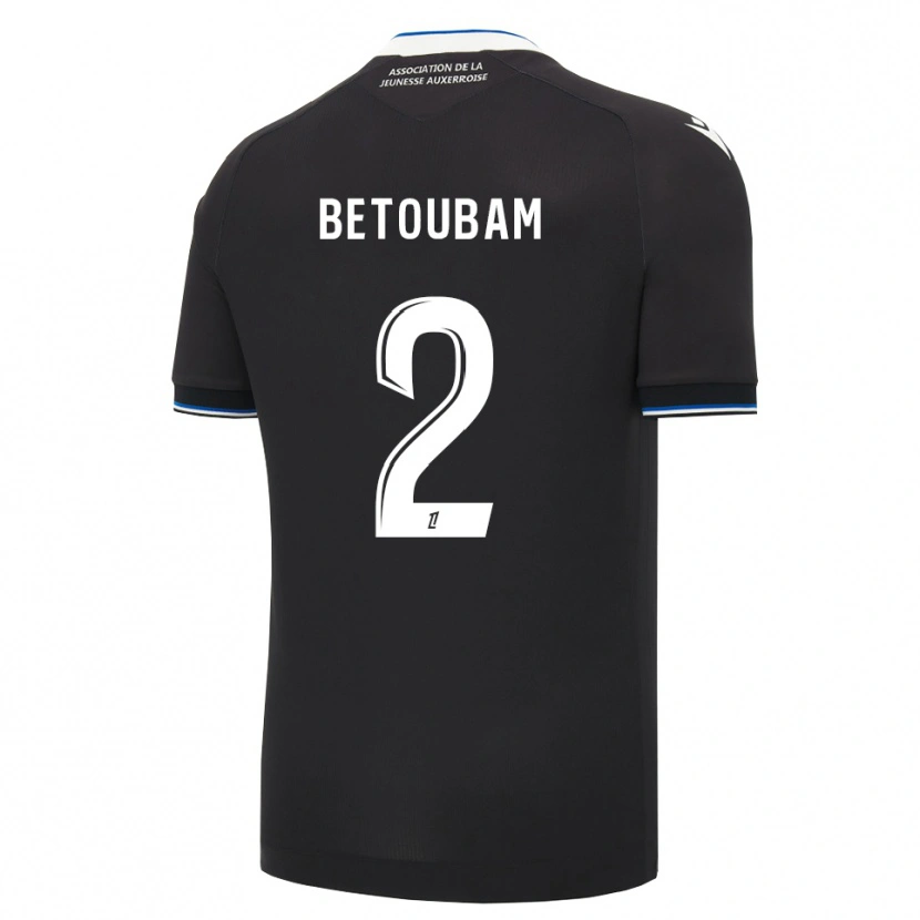 Danxen Kinder Clément Betoubam #2 Schwarz Blau Weiß Auswärtstrikot Trikot 2026/27 T-Shirt