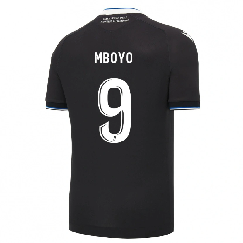 Danxen Kinder Andy Mboyo #9 Schwarz Blau Weiß Auswärtstrikot Trikot 2026/27 T-Shirt