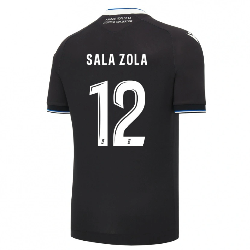 Danxen Kinder Benaja Sala Zola #12 Schwarz Blau Weiß Auswärtstrikot Trikot 2026/27 T-Shirt
