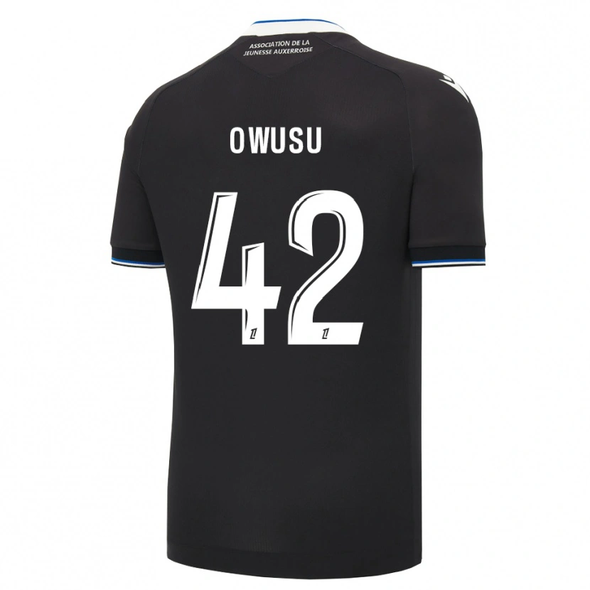 Danxen Kinder Elisha Owusu #42 Schwarz Blau Weiß Auswärtstrikot Trikot 2026/27 T-Shirt