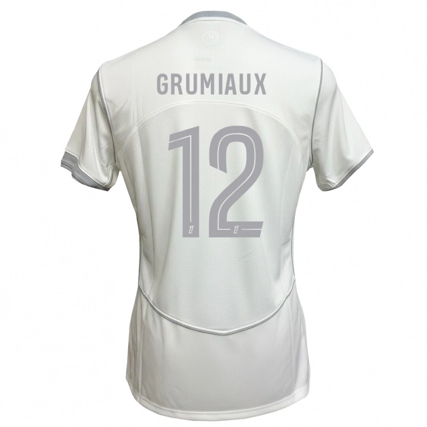 Danxen Kinder Bibi Grumiaux #12 Weiß Grau Auswärtstrikot Trikot 2026/27 T-Shirt