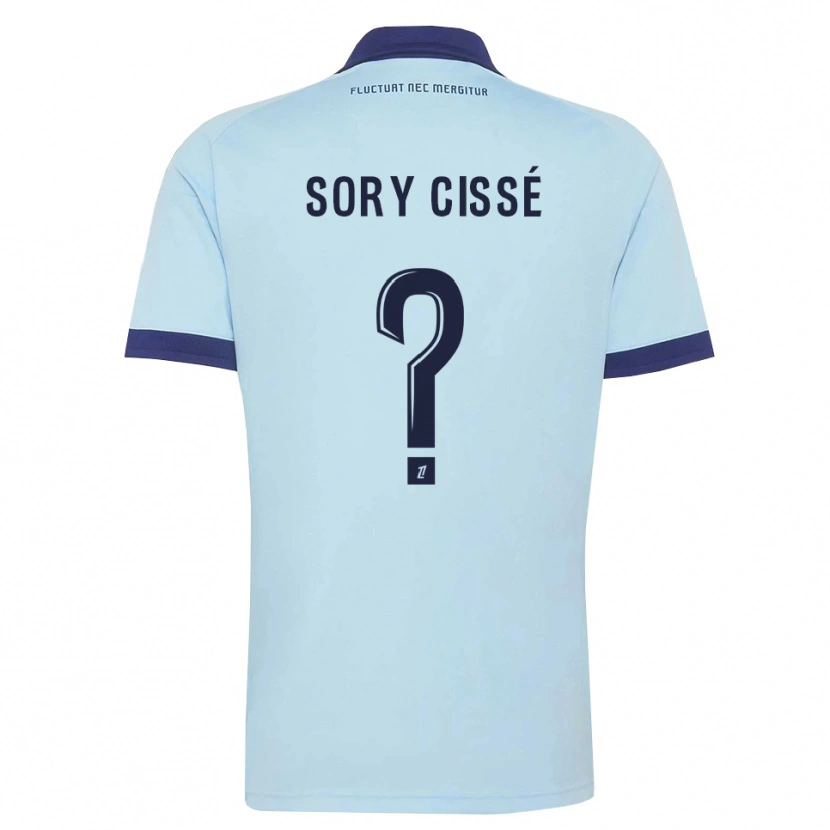 Danxen Kinder Ibrahim Sory Cissé #0 Kornblumenblau Schwarz Auswärtstrikot Trikot 2026/27 T-Shirt