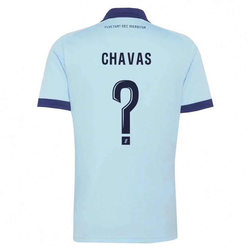 Danxen Kinder Mylène Chavas #0 Kornblumenblau Schwarz Auswärtstrikot Trikot 2026/27 T-Shirt