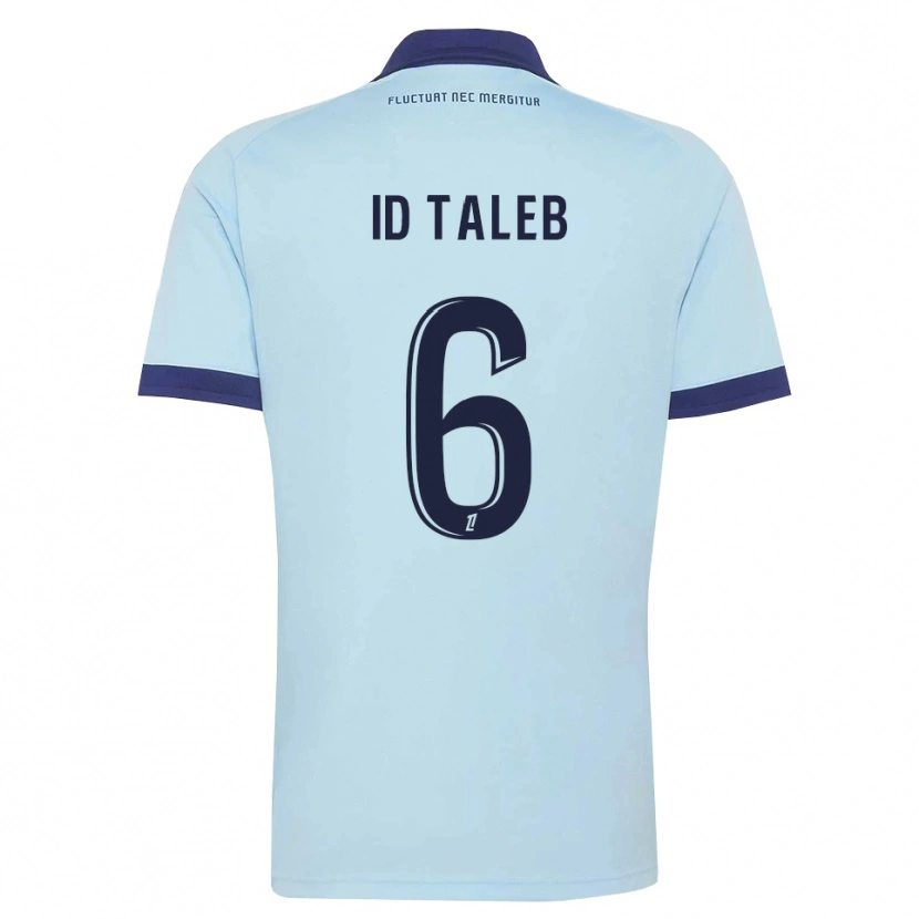 Danxen Kinder Samy Id Taleb #6 Kornblumenblau Schwarz Auswärtstrikot Trikot 2026/27 T-Shirt