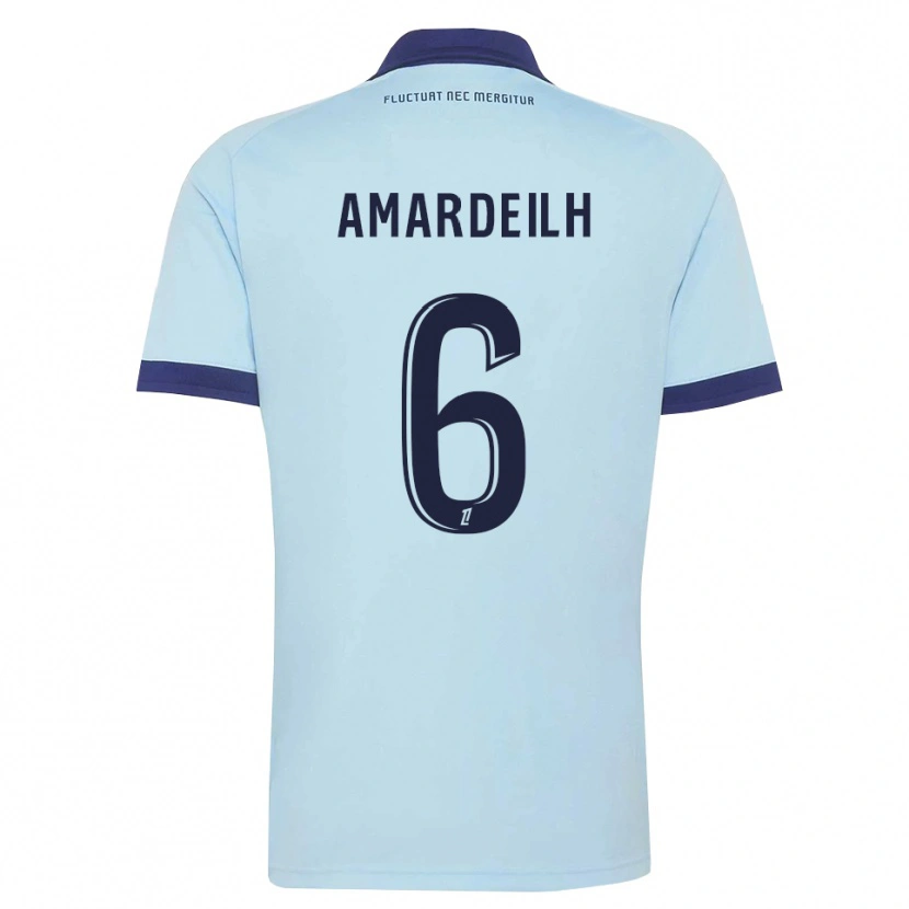 Danxen Kinder Envel Amardeilh #6 Kornblumenblau Schwarz Auswärtstrikot Trikot 2026/27 T-Shirt