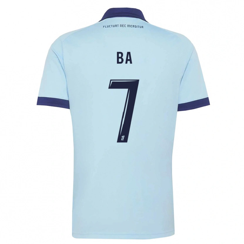 Danxen Kinder Mohamed Ba #7 Kornblumenblau Schwarz Auswärtstrikot Trikot 2026/27 T-Shirt