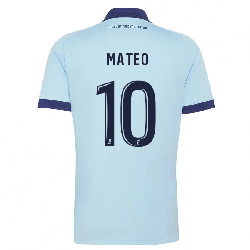 Danxen Kinder Clara Mateo #10 Kornblumenblau Schwarz Auswärtstrikot Trikot 2026/27 T-Shirt