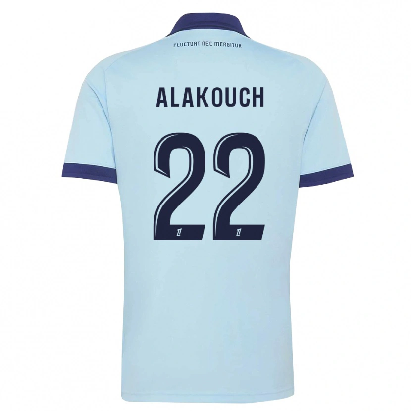 Danxen Kinder Sofiane Alakouch #22 Kornblumenblau Schwarz Auswärtstrikot Trikot 2026/27 T-Shirt