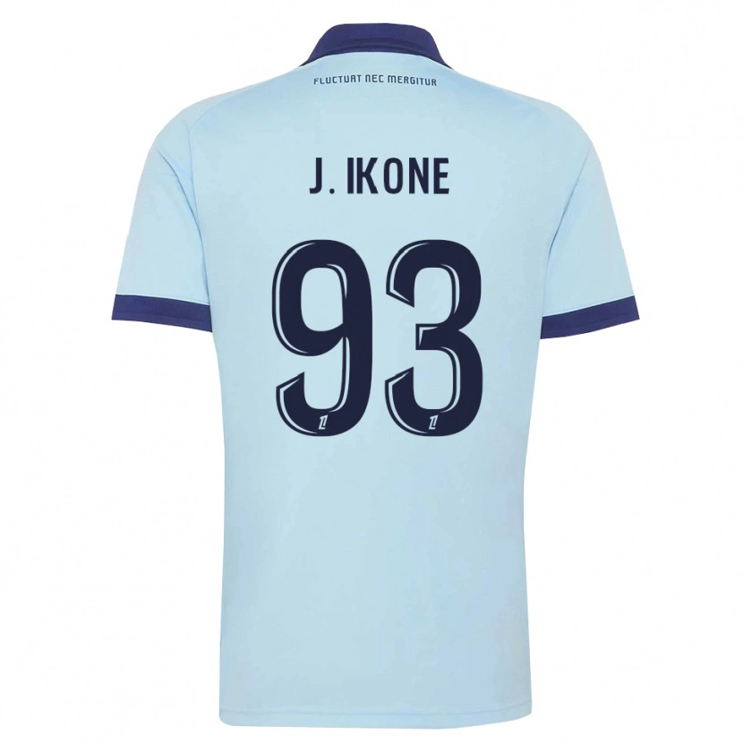 Danxen Kinder Jonathan Ikoné #93 Kornblumenblau Schwarz Auswärtstrikot Trikot 2026/27 T-Shirt