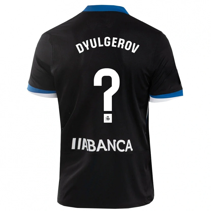 Danxen Kinder Nikolay Dyulgerov #0 Schwarz Blau Weiß Auswärtstrikot Trikot 2026/27 T-Shirt