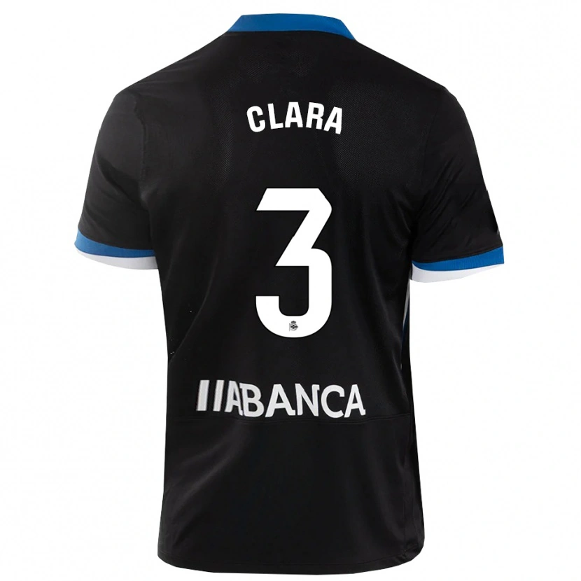 Danxen Kinder Clara Rodríguez #3 Schwarz Blau Weiß Auswärtstrikot Trikot 2026/27 T-Shirt