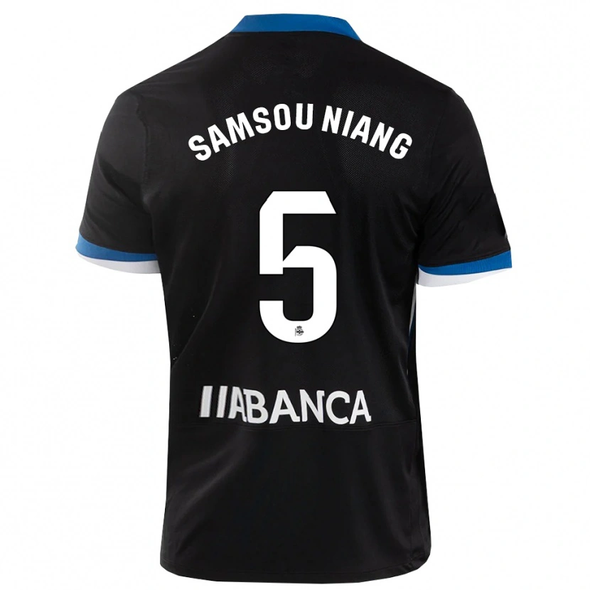 Danxen Kinder Papa Samsou Niang #5 Schwarz Blau Weiß Auswärtstrikot Trikot 2026/27 T-Shirt