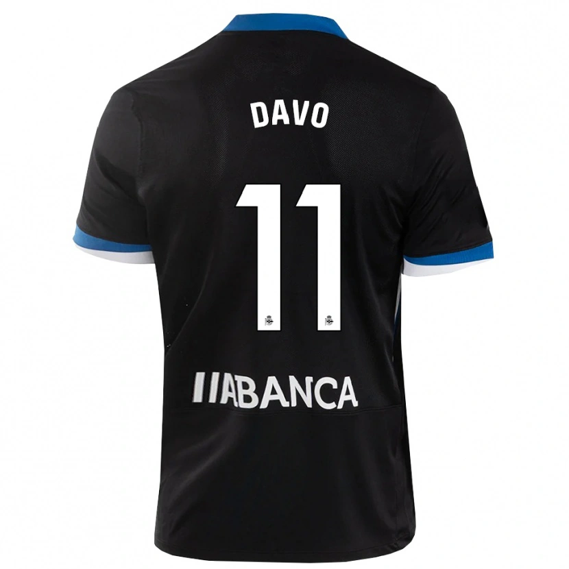 Danxen Kinder Davo #11 Schwarz Blau Weiß Auswärtstrikot Trikot 2026/27 T-Shirt