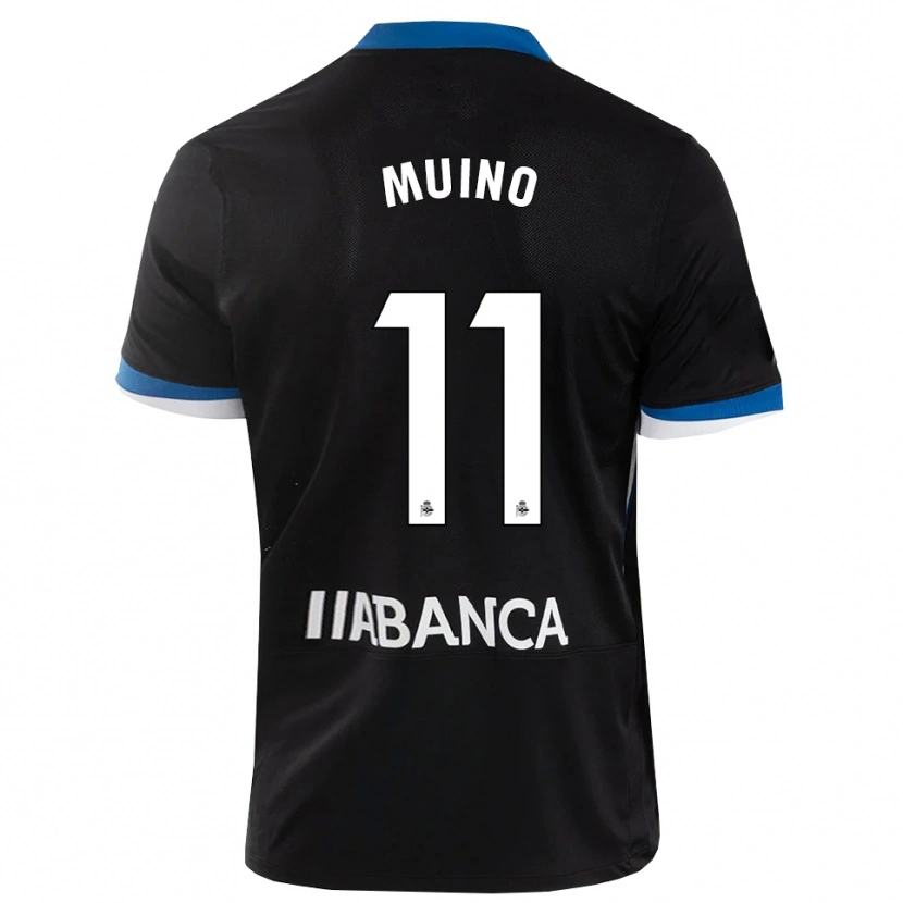 Danxen Kinder Rosalía Muiño #11 Schwarz Blau Weiß Auswärtstrikot Trikot 2026/27 T-Shirt
