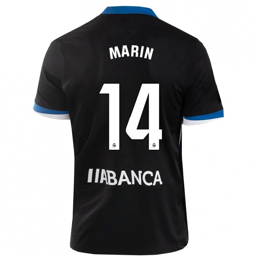 Danxen Kinder Ainhoa Marín #14 Schwarz Blau Weiß Auswärtstrikot Trikot 2026/27 T-Shirt