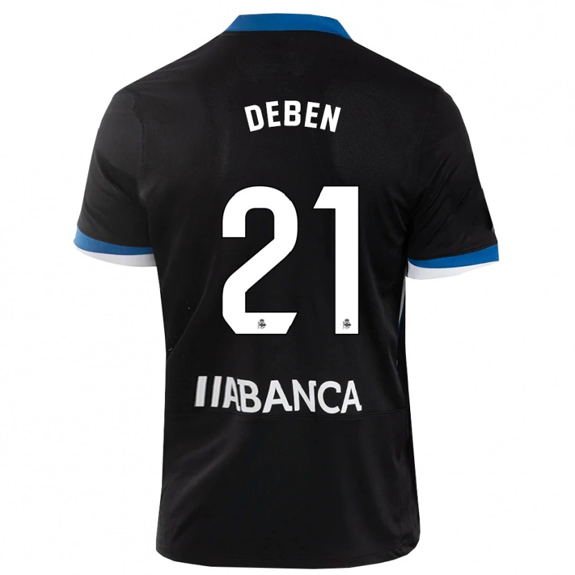 Danxen Kinder Sara Debén #21 Schwarz Blau Weiß Auswärtstrikot Trikot 2026/27 T-Shirt