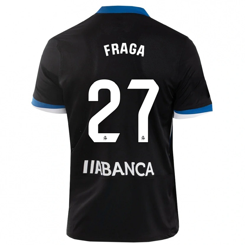 Danxen Kinder Álvaro Fraga #27 Schwarz Blau Weiß Auswärtstrikot Trikot 2026/27 T-Shirt
