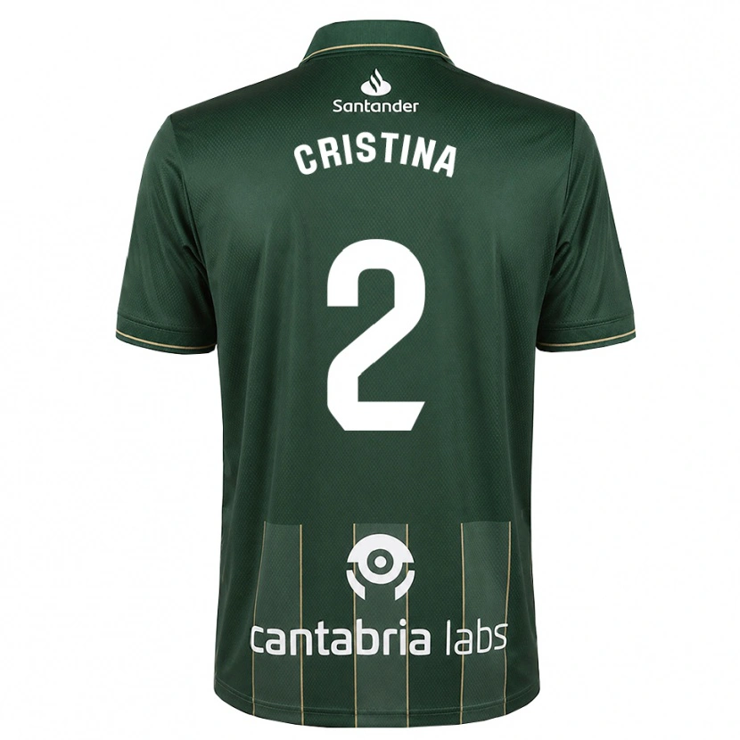 Danxen Kinder Cristina Muñoz García #2 Dunkelgrauweiß Auswärtstrikot Trikot 2026/27 T-Shirt