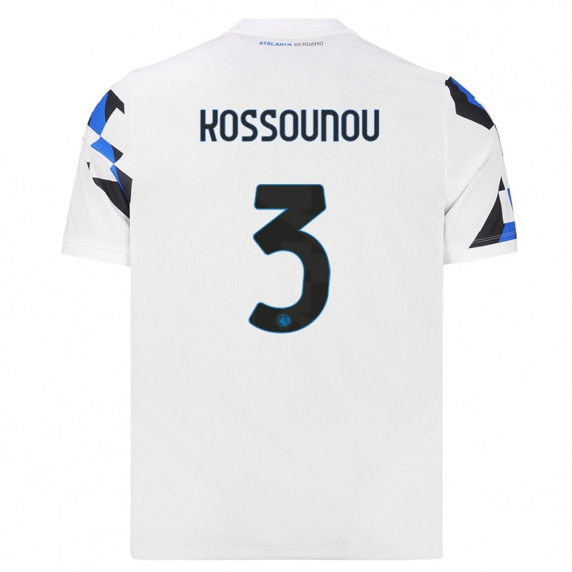 Danxen Kinder Odilon Kossounou #3 Weiß Rot Blau Auswärtstrikot Trikot 2026/27 T-Shirt