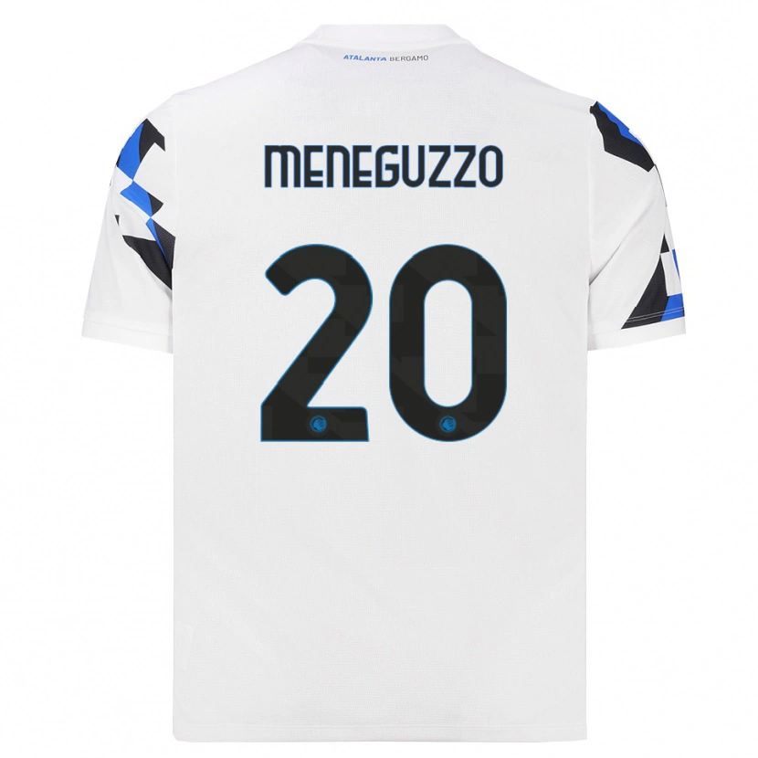 Danxen Kinder Davide Meneguzzo #20 Weiß Rot Blau Auswärtstrikot Trikot 2026/27 T-Shirt