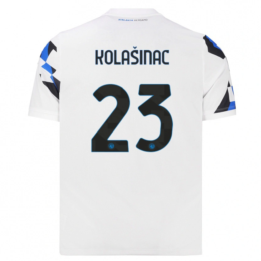 Danxen Kinder Sead Kolasinac #23 Weiß Rot Blau Auswärtstrikot Trikot 2026/27 T-Shirt