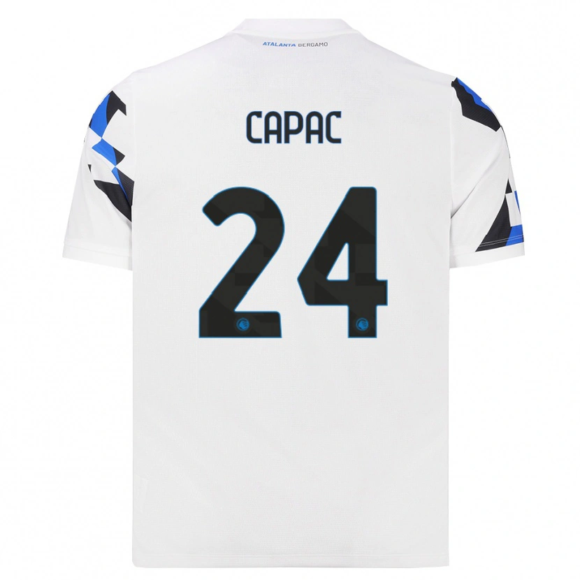 Danxen Kinder Alexandru Capac #24 Weiß Rot Blau Auswärtstrikot Trikot 2026/27 T-Shirt