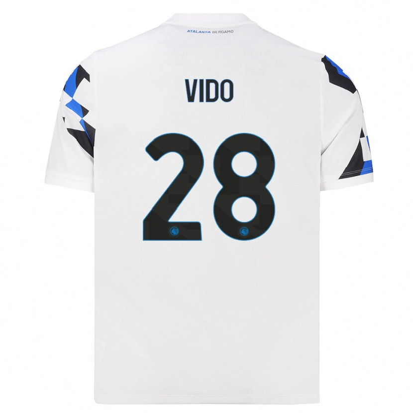 Danxen Kinder Luca Vido #28 Weiß Rot Blau Auswärtstrikot Trikot 2026/27 T-Shirt