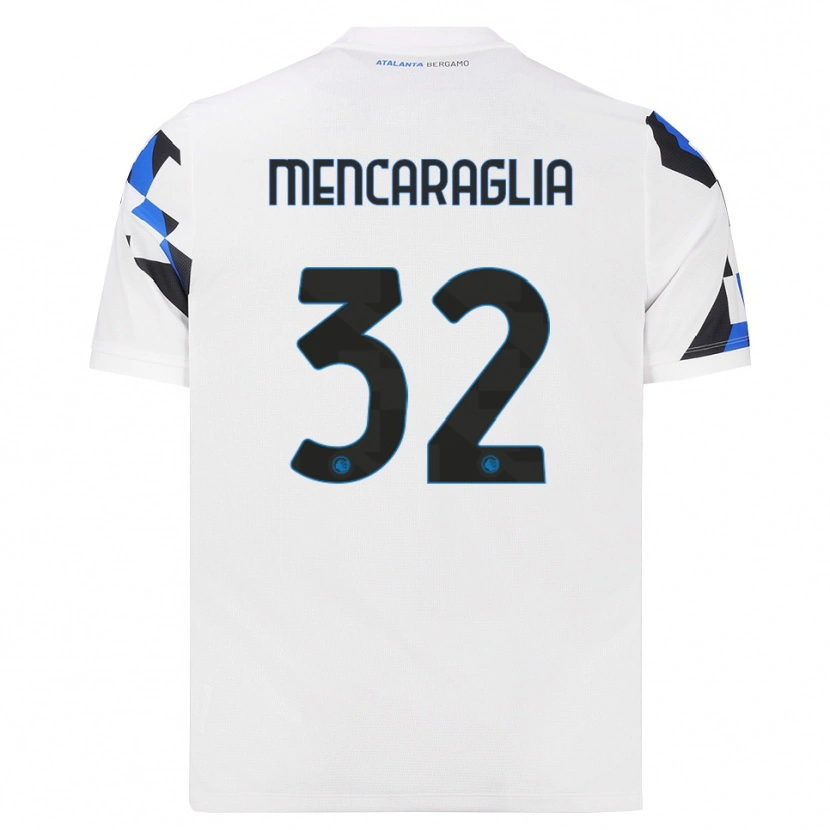 Danxen Kinder Filippo Mencaraglia #32 Weiß Rot Blau Auswärtstrikot Trikot 2026/27 T-Shirt