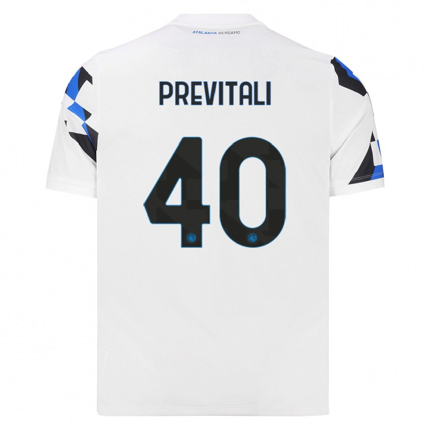Danxen Kinder Cristian Previtali #40 Weiß Rot Blau Auswärtstrikot Trikot 2026/27 T-Shirt
