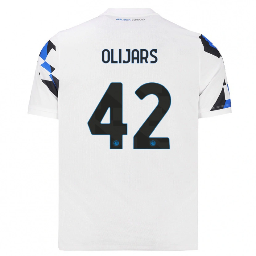 Danxen Kinder Jegors Olijars #42 Weiß Rot Blau Auswärtstrikot Trikot 2026/27 T-Shirt