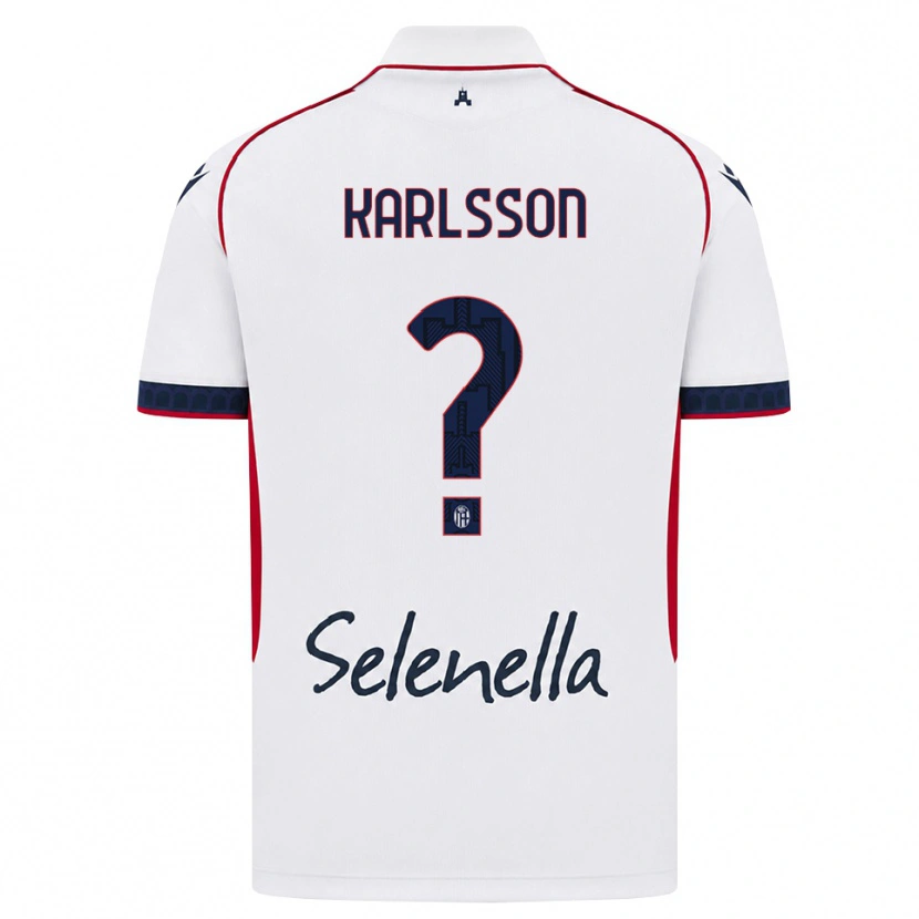 Danxen Kinder Jesper Karlsson #0 Weiß Rot Königsblau Auswärtstrikot Trikot 2026/27 T-Shirt