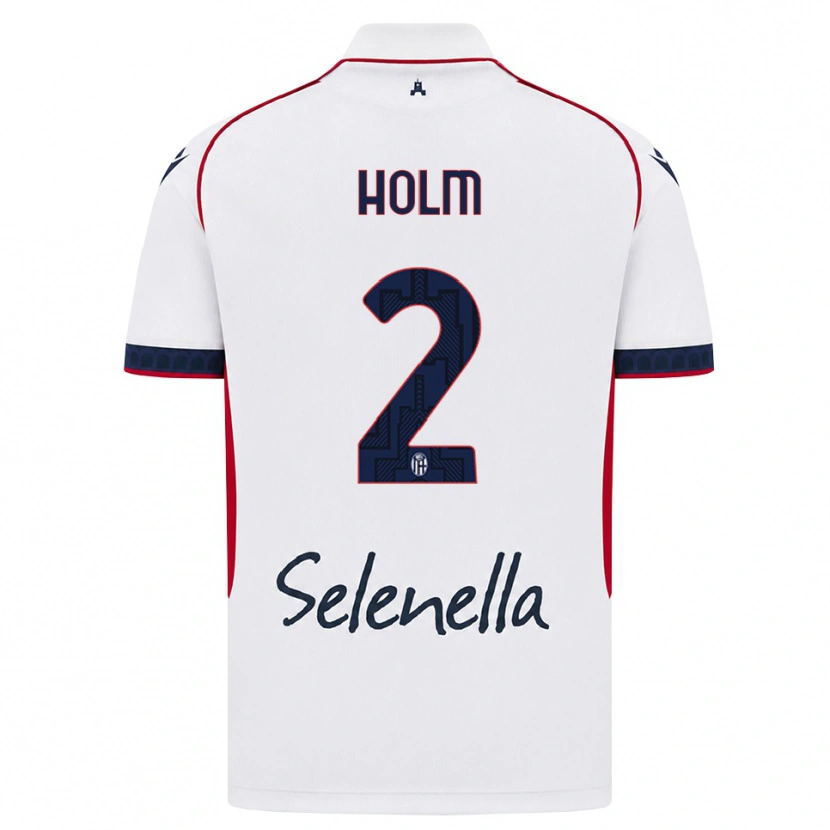 Danxen Kinder Emil Holm #2 Weiß Rot Königsblau Auswärtstrikot Trikot 2026/27 T-Shirt