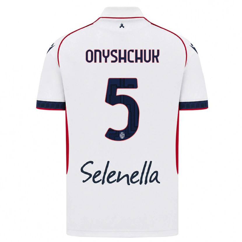 Danxen Kinder Zakhar Onyshchuk #5 Weiß Rot Königsblau Auswärtstrikot Trikot 2026/27 T-Shirt
