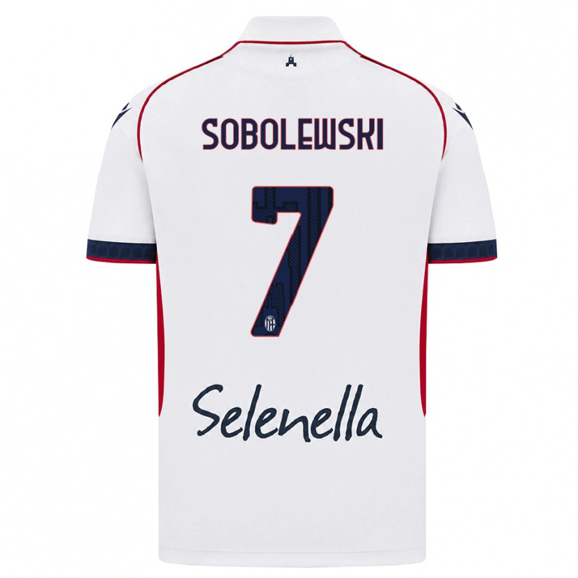 Danxen Kinder Konrad Sobolewski #7 Weiß Rot Königsblau Auswärtstrikot Trikot 2026/27 T-Shirt
