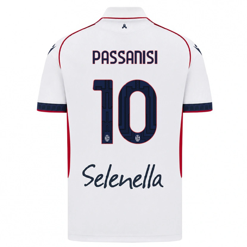 Danxen Kinder Fernando Passanisi #10 Weiß Rot Königsblau Auswärtstrikot Trikot 2026/27 T-Shirt