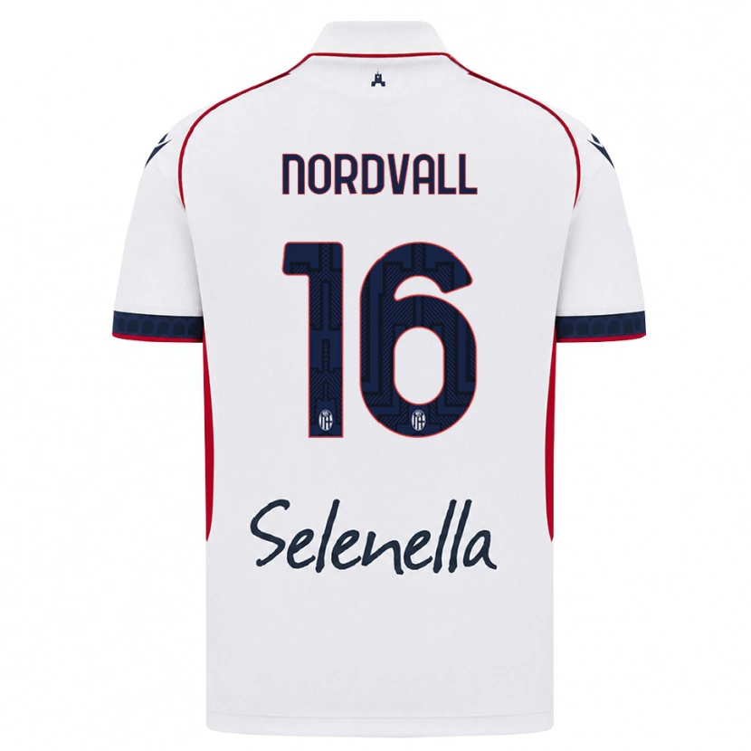 Danxen Kinder Ossian Nordvall #16 Weiß Rot Königsblau Auswärtstrikot Trikot 2026/27 T-Shirt