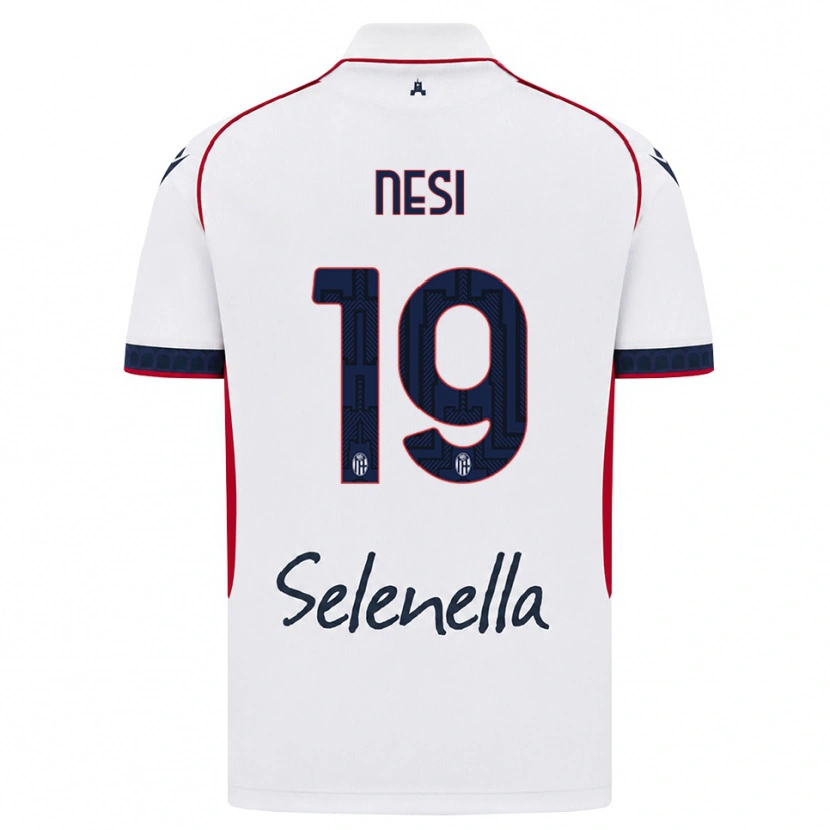 Danxen Kinder Luca Nesi #19 Weiß Rot Königsblau Auswärtstrikot Trikot 2026/27 T-Shirt
